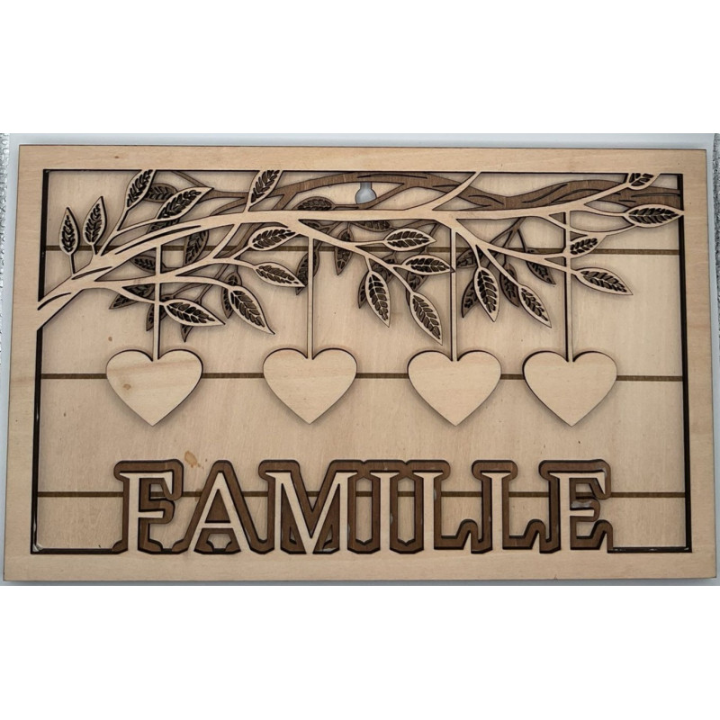 Cadre famille personnalisé 2 à 10 prénoms