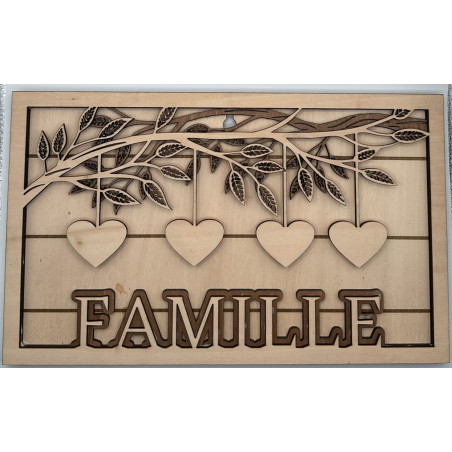 Cadre famille personnalisé 2 à 10 prénoms